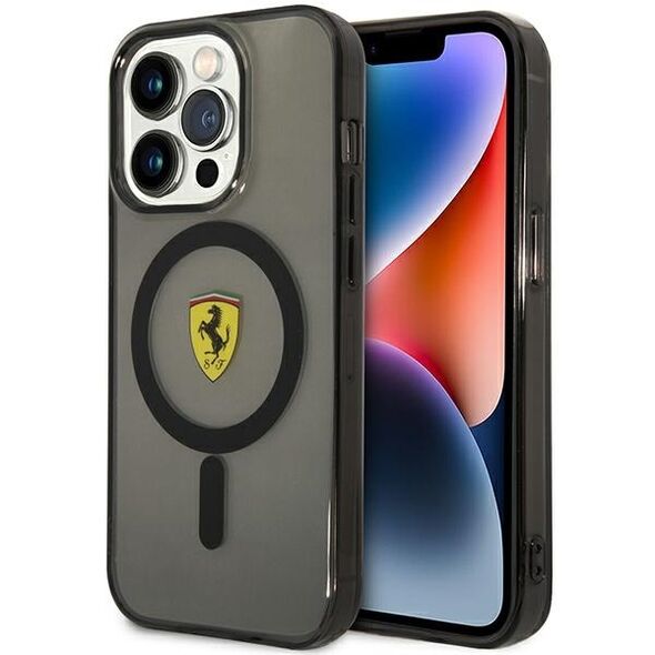 Ferrari FEHMP14XURKK iPhone 14 Pro Max 6.7" black/black hardcase Translucent Magsafe