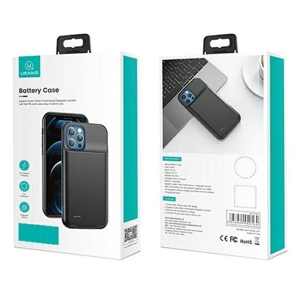 Case IPHONE 12 MINI USAMS Power Case 2500mAh (2K5CD15601) black 6958444940540