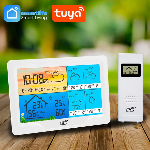 SMART weather station with color display White TUYA LTC 5902270786163