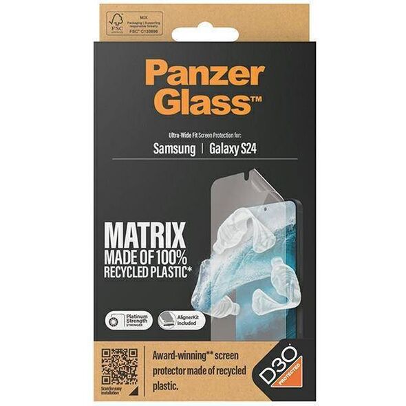 Protective Film SAMSUNG GALAXY S24 PanzerGlass Ultra-Wide Fit D30 Matrix Screen Protection with Applicator (7353) 5711724073533