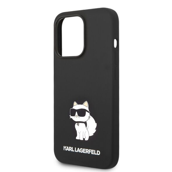 Karl Lagerfeld Liquid Silicone Choupette NFT Apple iPhone 14 Pro Max (6.7) hátlapvédő tok fekete (KLHCP14XSNCHBCK) 3666339086756