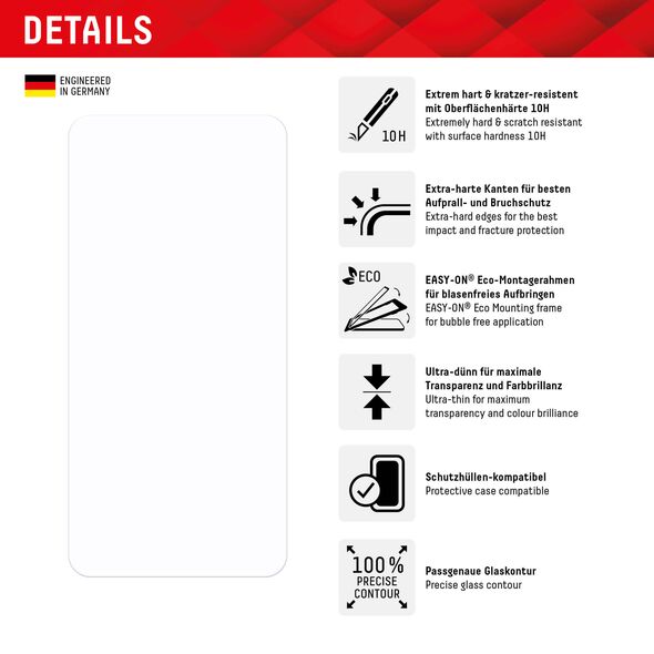 Displex Folie pentru Samsung Galaxy S22 5G / S23 - Displex Real Glass 2D - Clear 4028778119454 έως 12 άτοκες Δόσεις