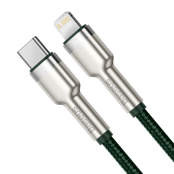 USB-C cable for Lightning Baseus Cafule, PD, 20W, 1m (green) 6953156202092