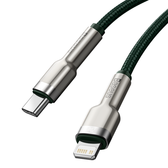 USB-C cable for Lightning Baseus Cafule, PD, 20W, 1m (green) 6953156202092