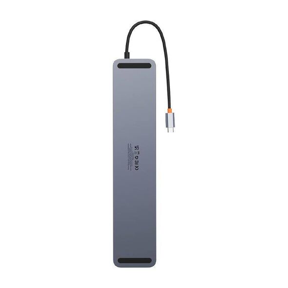 Hub 12w1 Baseus EliteJoy Gen2 series USB-C do 2xHDMI+ 3xUSB 3.0+ PD+ DP+ SD/TF+ RJ45+Type-C+ 3.5mm (dark grey) 6932172613877