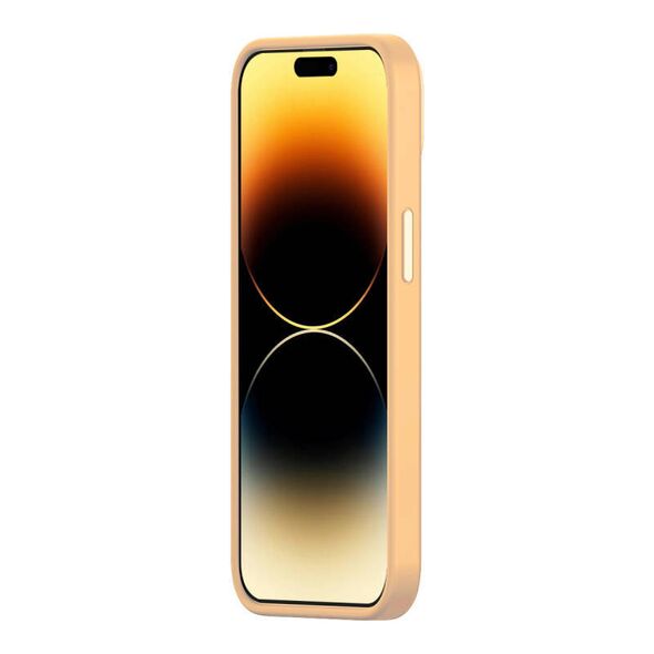 Baseus Liquid Silica Gel Case for iPhone 14 Pro (Sunglow)+ tempered glass + cleaning kit 6932172622619