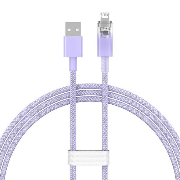 Fast Charging cable Baseus USB-A to Lightning Explorer Series 1m 2.4A (purple) 6932172628963