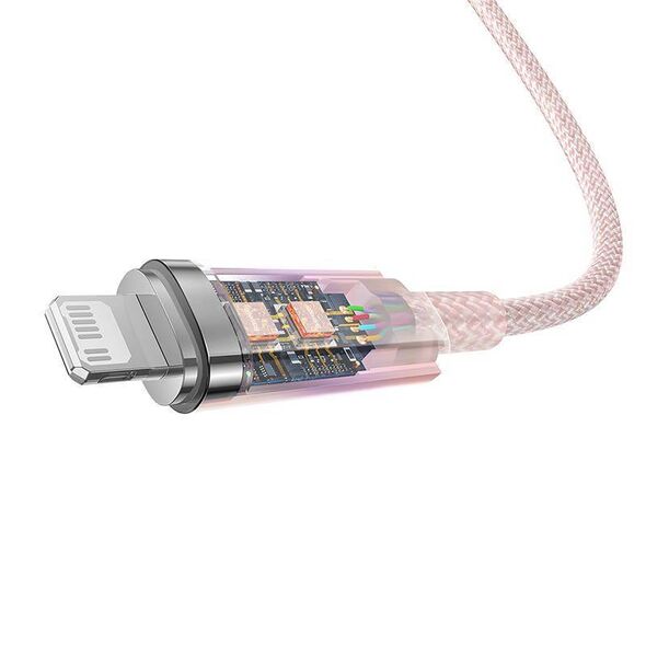 Fast Charging cable Baseus USB-A to Lightning Explorer Series 2m 20W (pink) 6932172629113