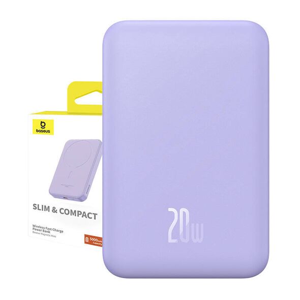 Magnetic Mini Powerbank Baseus 5000mAh 20W (purple) 6932172636203