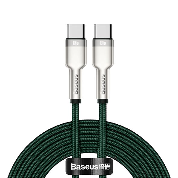 Baseus cable Cafule Metal PD USB-C - USB-C 2,0 m green 100W 6953156202399