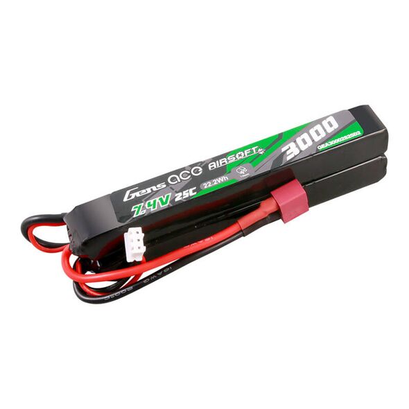 Gens ace Gens ace 25C 3000mAh 2S2P 7.4V Saddle Airsoft Gun Lipo Battery with Mini Deans(T) Plug 065564  GEA30002S25D2 έως και 12 άτοκες δόσεις 6928493309872