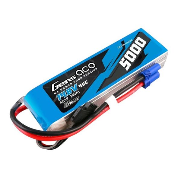 Gens ace Gens ace G-Tech 5000mAh 14.8V 45C 4S1P Heli Lipo Battery with EC5 Plug 065535  GEA504S45E5GT έως και 12 άτοκες δόσεις 6928493309247