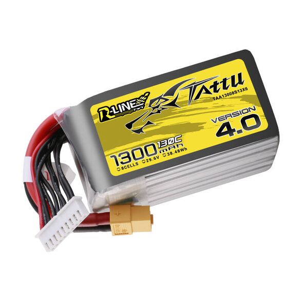 Tattu Tattu R-Line Version 4.0 1300mAh 29.6V 130C 8S1P Lipo Battery Pack with XT60 Plug 065495  TAA13008S13X6 έως και 12 άτοκες δόσεις 6928493311097