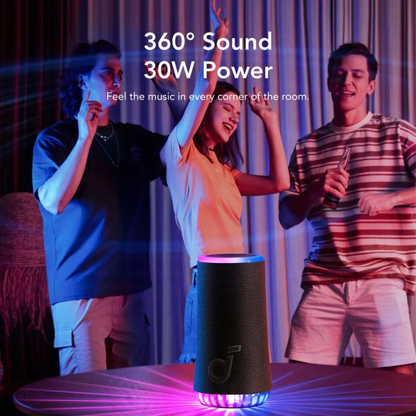 Anker Portable Speaker 30W, IP67 - Anker SoundCore Glow (A3166G31) - Blue 0194644174095 έως 12 άτοκες Δόσεις