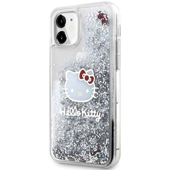 Original Case IPHONE 11 Hello Kitty Hardcase Liquid Glitter Charms Kitty Head (HKHCN61LIKHET) silver 3666339186111