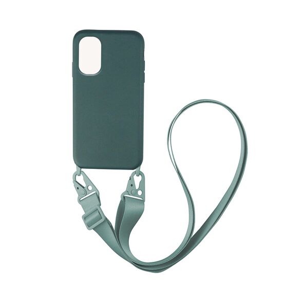 Θήκη Σιλικόνης με Strap CarryHang Sonique Xiaomi Poco F3/Mi 11i Πράσινο Σκούρο 5201101713331