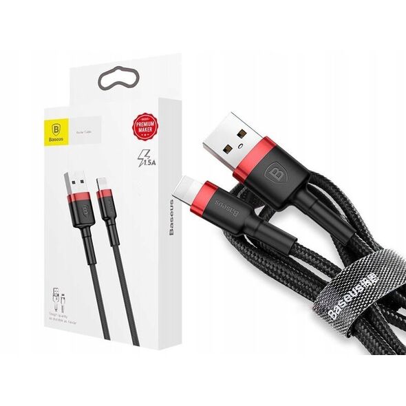 Baseus Cafule USB Lightning Cable 1,5A 2m (Black+Red) 6953156275027