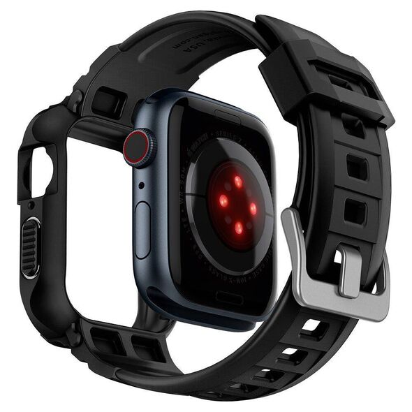 Case APPLE WATCH 4 / 5 / 6 / SE (40 mm) Spigen Rugged Armor Pro black 8809685624080