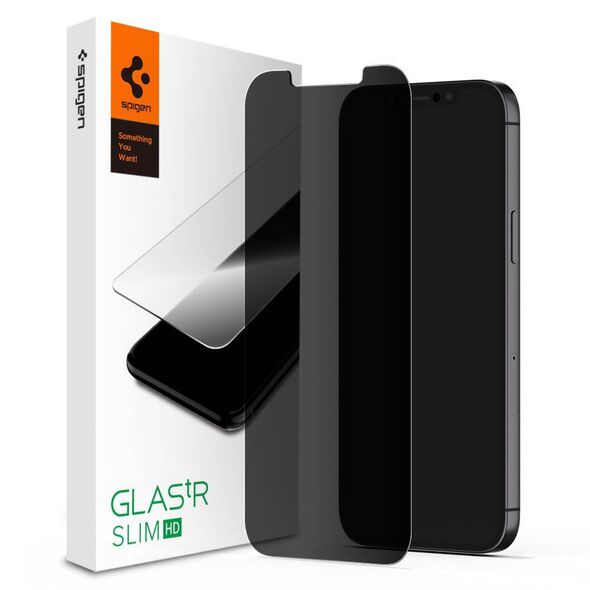 Tempered Glass IPHONE 12 / 12 PRO Spigen Glas.tr Privacy 8809710754942