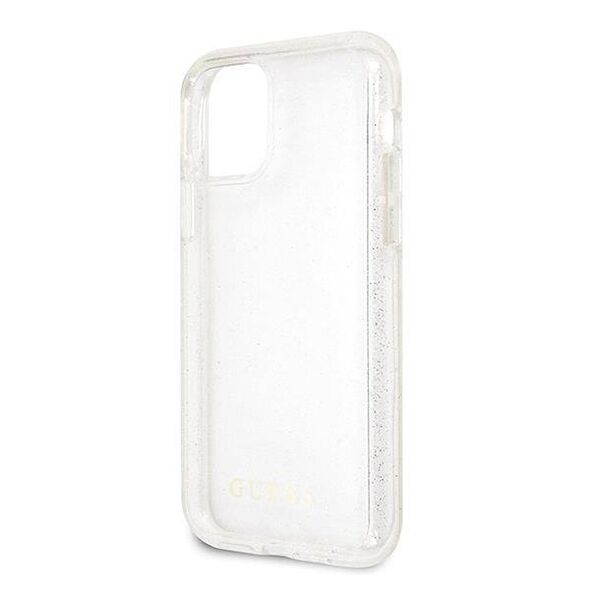 Original Case IPHONE 11 PRO MAX Guess Hard Case Glitter (GUHCN65PCGLSI) silver 3700740476505