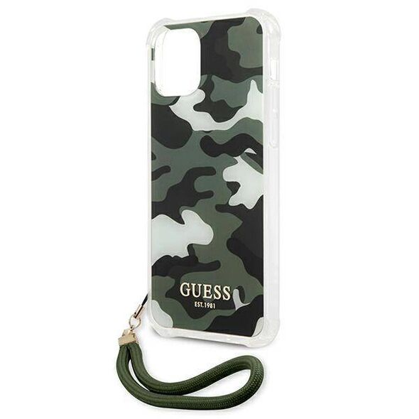 Original Case IPHONE 12 PRO MAX Guess Hardcase Camo Collection (GUHCP12LKSARKA) green 3666339004101