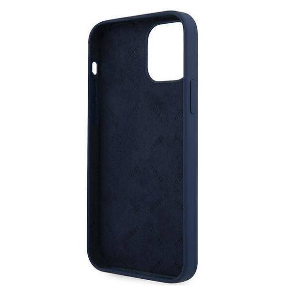 Original Case IPHONE 12 / 12 PRO Guess Hardcase Script Vintage (GUHCP12MLSVSBL) navy blue 3700740495162