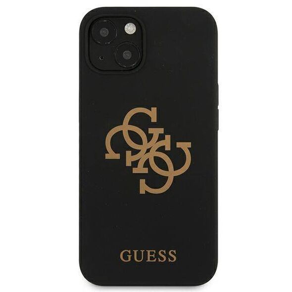 Original Case IPHONE 13 Guess Hard Case Silicone 4G Logo (GUHCP13MLS4GGBK) black 3666339024246