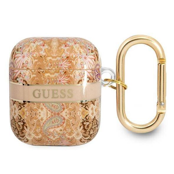 Case APPLE AIRPODS Guess AirPods Paisley Strap Collection (GUA2HHFLD) gold 3666339041892