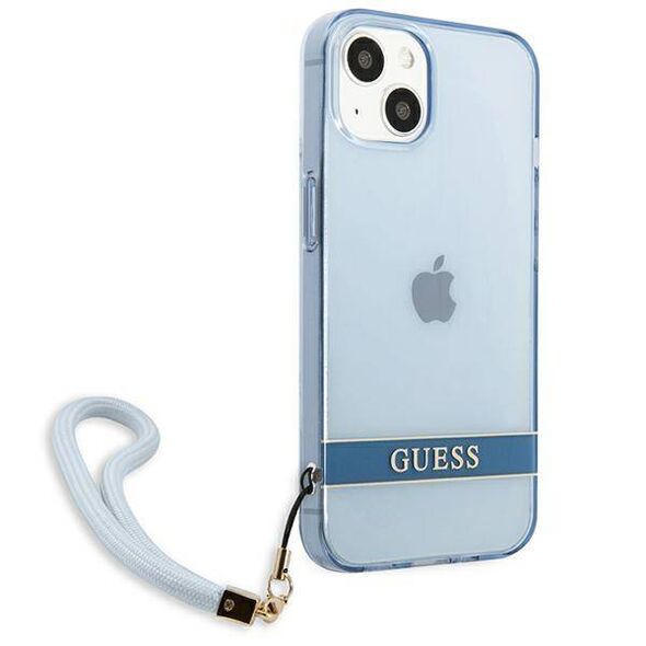 Case IPHONE 13 Guess Hardcase Translucent Stap (GUHCP13MHTSGSB) blue 3666339040680