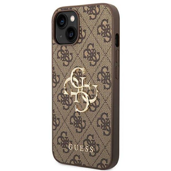 Original Case IPHONE 14 Guess Hardcase 4G Big Metal Logo brown 3666339066284