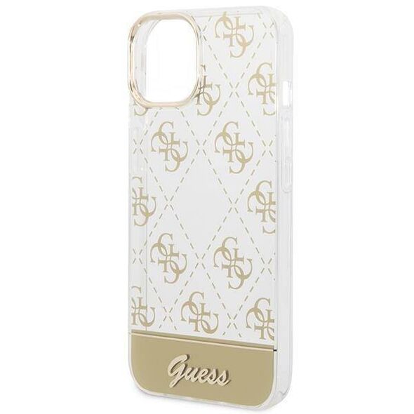 Original Case IPHONE 14 PLUS Guess Hardcase 4G Pattern Script gold 3666339090517