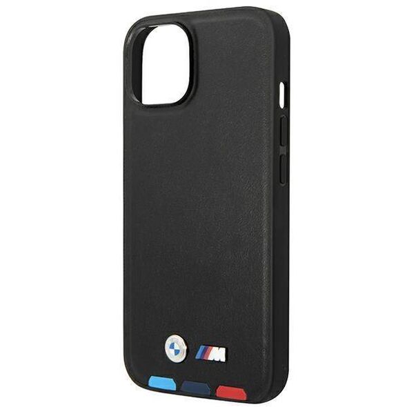 Original Case IPHONE 14 BMW Leather Stamp Tricolor (BMHCP14S22PTDK) black 3666339066802