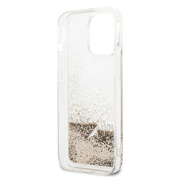 Original Case IPHONE 14 PRO MAX Guess Hardcase Glitter Charms (GUOHCP14XGLHFLGO) gold 3666339094027