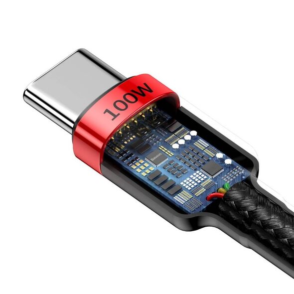 Baseus Cafule PD2.0 100W flash charging USB For Type-C cable (20V 5A)2m Red+Black 6953156216372