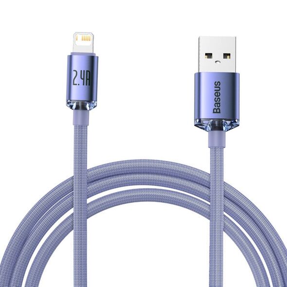 Baseus Crystal Shine cable USB to Lightning, 2.4A, 2m (purple) 6932172602734