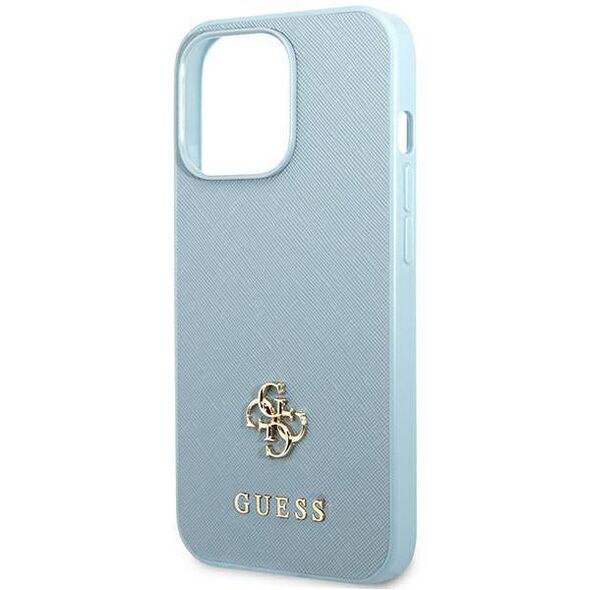 Original Case IPHONE 13 PRO MAX Guess Hardcase Saffiano 4G Small Metal Logo (GUHCP13XPS4MB) blue 3666339048037