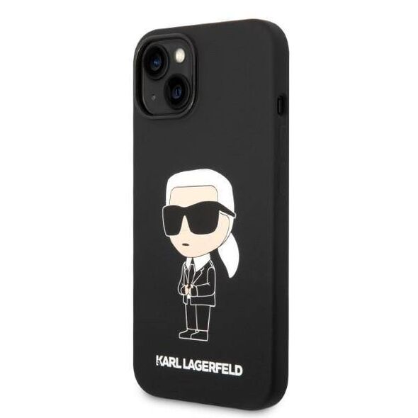 Original Case IPHONE 14 PLUS Karl Lagerfeld Hardcase Silicone Ikonik (KLHCP14MSNIKBCK) black 3666339086572