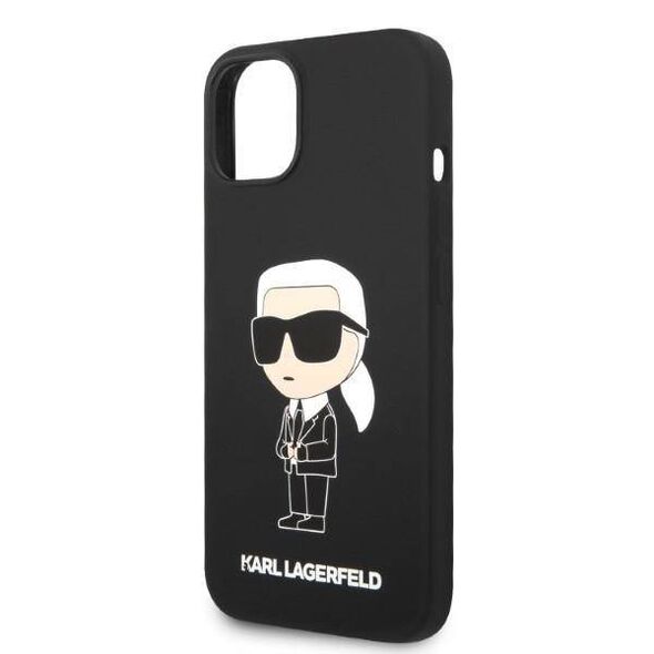 Original Case IPHONE 14 Karl Lagerfeld Hardcase Silicone Ikonik MagSafe (KLHMP14SSNIKBCK) black 3666339087685