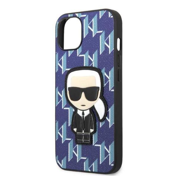 Original Case IPHONE 13 Karl Lagerfeld Hardcase Monogram Ikonik Patch blue 3666339049492