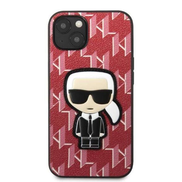 Original Case IPHONE 13 Karl Lagerfeld Hardcase Monogram Ikonik Patch red 3666339049416