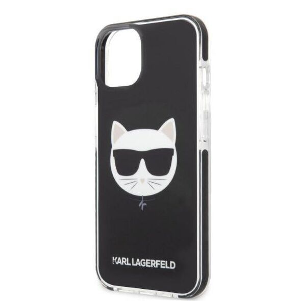 Original Case IPHONE 13 Karl Lagerfeld Hardcase Choupette Head black 3666339048495