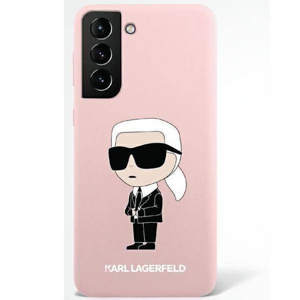 Original Case SAMSUNG GALAXY S23 Karl Lagerfeld Hardcase Silicone Ikonik (KLHCS23SSNIKBCP) pink 3666339117610