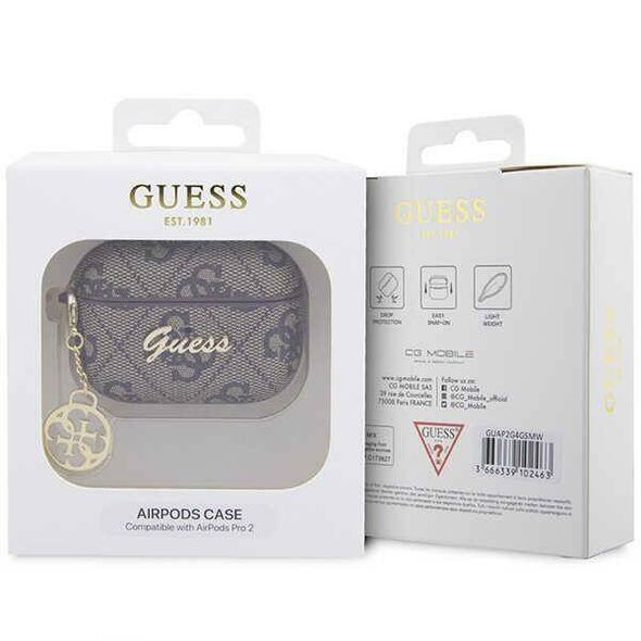 Original Case APPLE AIRPODS PRO 2 Guess 4G Charm Collection (GUAP2G4GSMW) brown 3666339102463