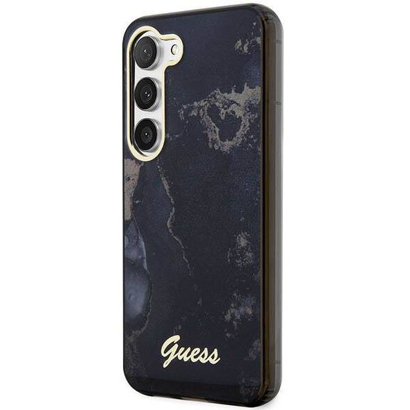 Original Case SAMSUNG GALAXY S23 Guess Hardcase Golden Marble Collection (GUHCS23SHTMRSK) black 3666339117344