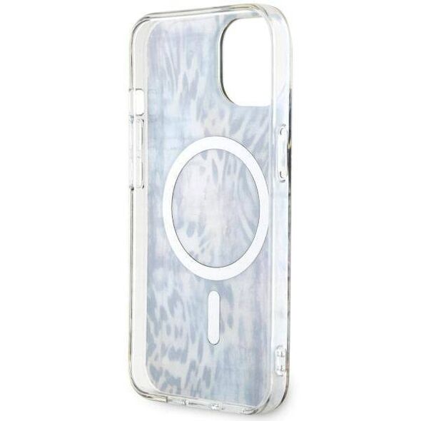 Original Case IPHONE 14 Guess Hardcase Leopard MagSafe (GUHMP14SHLEOPWB) blue 3666339115715