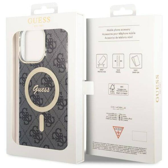 Original Case IPHONE 14 PRO MAX Guess Hardcase 4G MagSafe (GUHMP14XH4STK) black 3666339118235