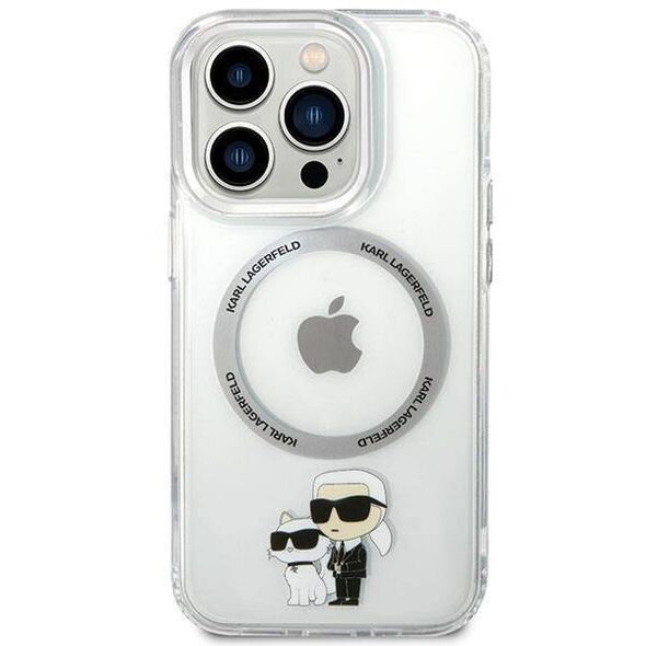 Original Case IPHONE 13 PRO Karl Lagerfeld Hardcase Iconic Karl&Choupette Magsafe (KLHMP13LHNKCIT) transparent 3666339126346