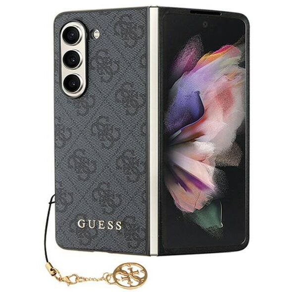 Original Case SAMSUNG GALAXY Z FOLD 5 Guess Hardcase 4G Charms Collection (GUHCZFD5GF4GGR) gray 3666339171988