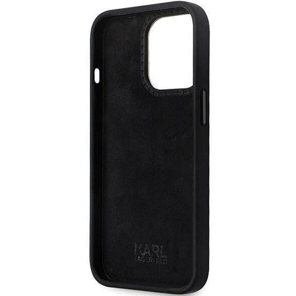 Original Case IPHONE 13 PRO MAX Karl Lagerfeld Silicone Ikonik Metal Pin (KLHCP13XSMHKNPK) black 3666339165949