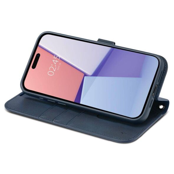 Case APPLE IPHONE 15 PRO Spigen Wallet S Pro navy blue 8809896750721